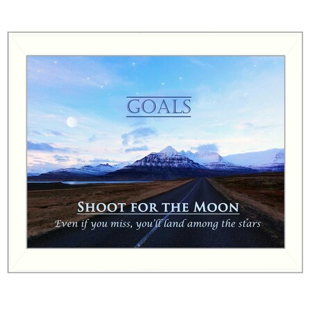 Homeroots Goals 4 White Framed Print Wall Art 405353