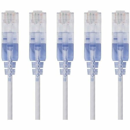 Monoprice SlimRun Cat6A Ethernet Patch Cable - Snagless RJ45_ UTP_ Pure Bare Cop 29447