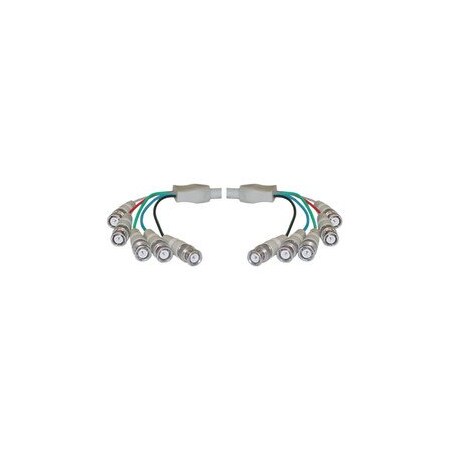 Cable Wholesale BNC x 5 Male to BNC x 5 Male Cable, Double-Shielded, 6 foot 10B1-07106