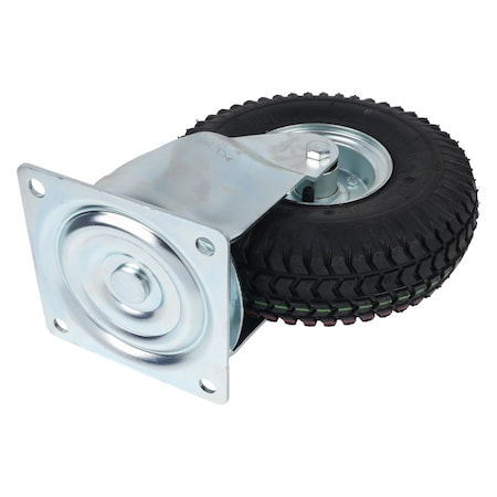 Zoro Select Swivel Pneumatic Caster, 10-1/4 in, 550 lb, Znc L-P 267R