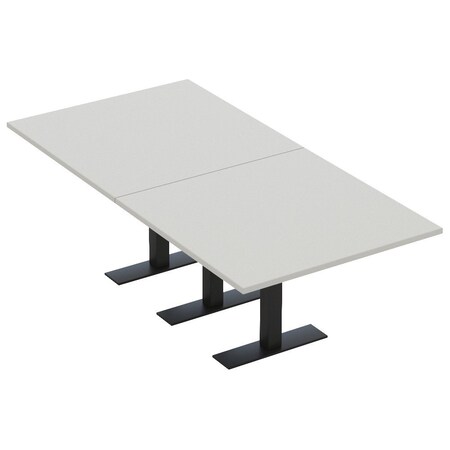 Skutchi Designs 8ft Conference Table With Power Unit | 8 Person Modular Rectangular Meeting Table | Harmony Series HAR-REC-48x96-T.BK-U779-NA