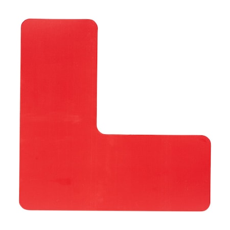 Brady ToughStripe Max Floor Marking Corner L-Shape 2 in W x 5 in H Red, 20PK 177101