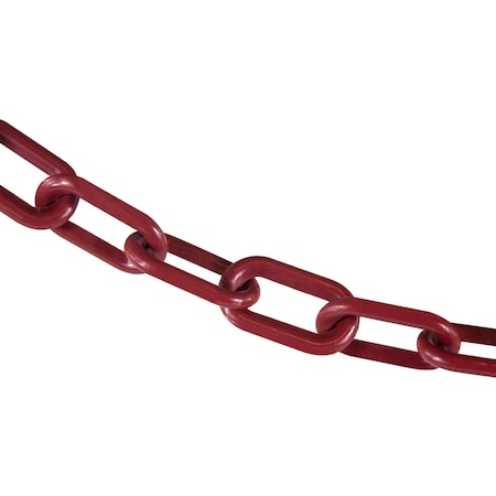 Mr. Chain 2" x 25' Crimson Plastic Safety Chain 50058-25
