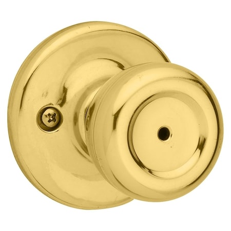 Kwikset Privacy Door Knob, Polished Brass 300M3CP7/8RFLRCS