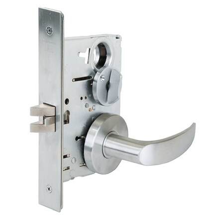 Falcon Grade 1 Privacy With No Entry Lockout Mortise Lock, Non-Keyed, Avalon Lever, Gala Rose, Satin Chrom MA321 AG 626