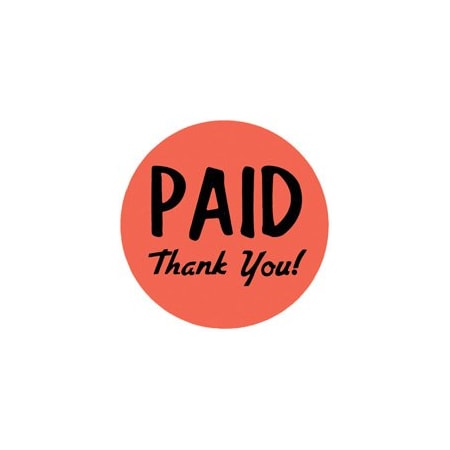Specialty Store Services Paid Thank You Label 5154