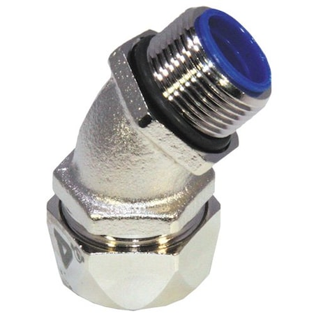 Flexa Gmbh EW 45-P OD 5/16 in. Thread PG13.5 IP 67 45 Deg Nickel-plated brass 0611.000.113