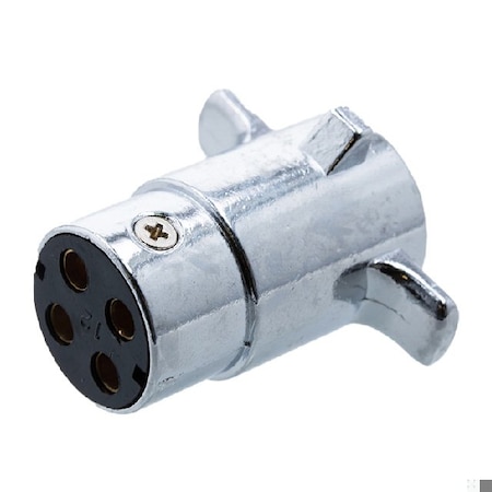 Switch Components 4-Pole Chrome plated Connector, Plug TC4-P2-C