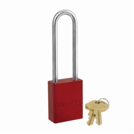 Master Lock Rectangular Rekeyable Safety Padlock, Red 6835LTRED