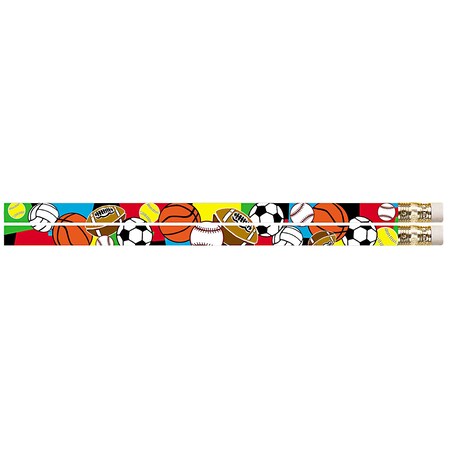 Musgrave Pencil Co Super Sports Motivational/Fun Pencils, 144PK MUS2403D