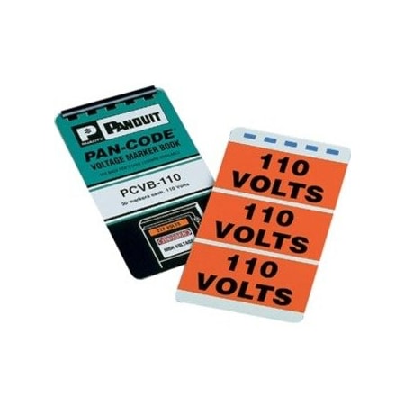 Panduit Voltage Marker Book, Vinyl, '480 VOLTS',  PCVB-480Y