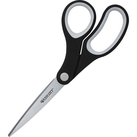 Westcott Scissors, 8" KleenEarth Soft Handle Bent Scissors 15589
