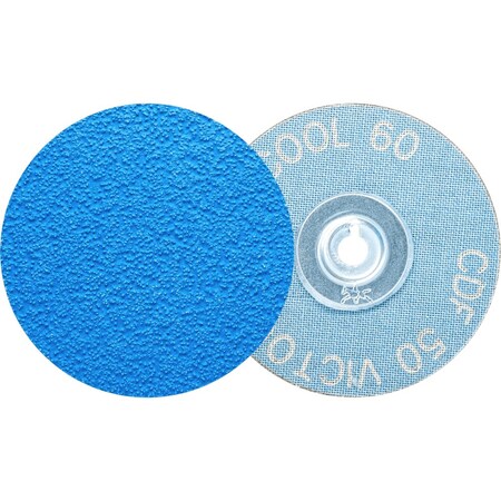 Pferd PFERD COMBIDISC Abrasive Disc, 2in Dia, Type CD, 60 Grit, VICTOGRAIN-COOL 42443