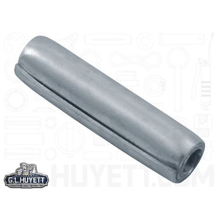 Huyett Coiled Spring Pin, Standard Duty, Zinc Plated High Carbon Steel, 0.188 in Dia x 0.750 in Length SPCZ-187-0750
