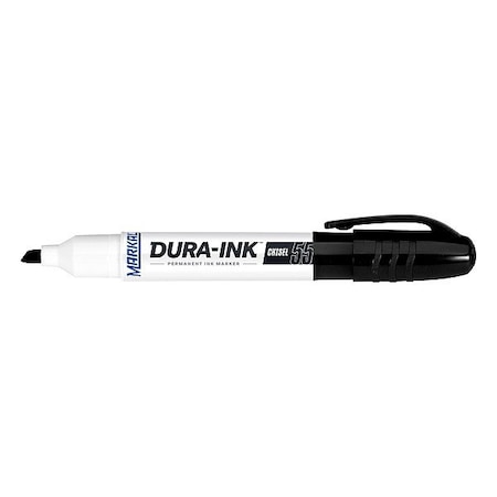 Markal Permanent Marker, Chisel Tip, Black 96529