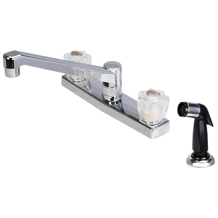 Boston Harbor Kitchen Faucet, 1.8 gpm, 2-Faucet Handle, ABS, Chrome Plated, Knob Handle PF8211A
