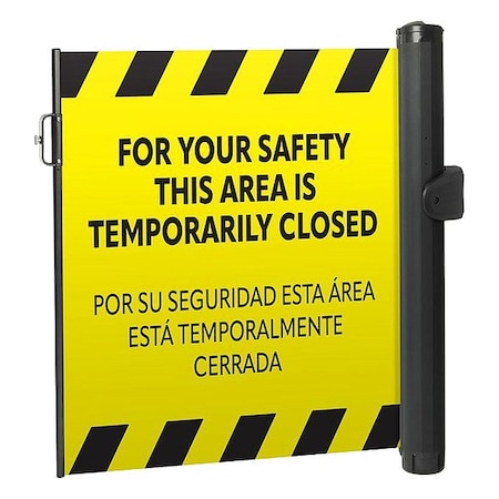 Modus Mounted Barrier, Yellow Belt, Black Frame ZP+MPP-Y-PTL
