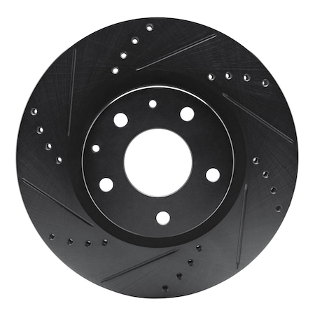 Dynamic Friction Co DFC Brake Rotor - Drilled and Slotted - Black 633-80081L