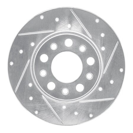 Dynamic Friction Co DFC Brake Rotor - Drilled and Slotted - Silver 631-42014R