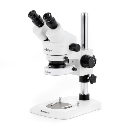 Amscope SM-1 Zoom Binocular Stereo Microscope 3.5X-180X w/80 LED Compact Ring Light and 5MP USB 3.0 C-mount SM-1BNZZ-80S-5M3