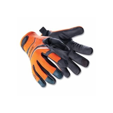 Hexarmor Chrome SLT Oasis Work Gloves, 4074, Medium, Orange/Black 572-4074-M-8