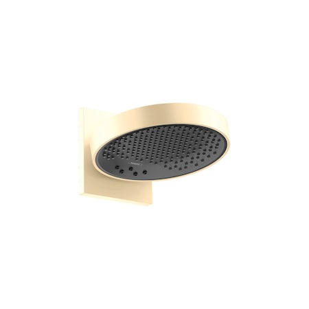 Hansgrohe Rainfinity Showerhead 250 3-Jet with Wall Connector Trim, 1.75 GPM in Brushed Gold Optic 26235251