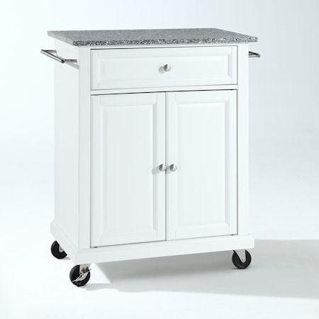 Crosley Compact Granite Top Kitchen Cart KF30023EWH