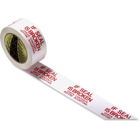 Scotch Carton Tape, Red on White, 48mm x 100m 3771