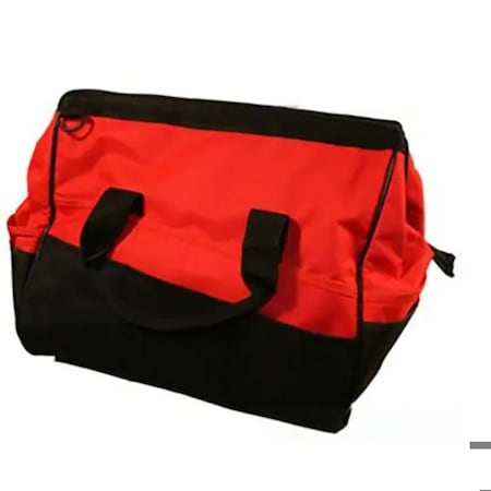 Cementex Tool Bag, Zippered Tool Bag: R/Blk 11X15, Red/Black ST-ZTB11X15
