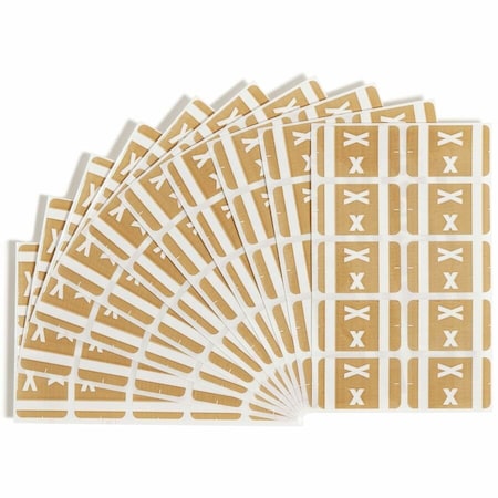 Smead Alpha-Z Color-Coded Second Letter Labels- Letter X- Light Brown- 100/Pack 67194