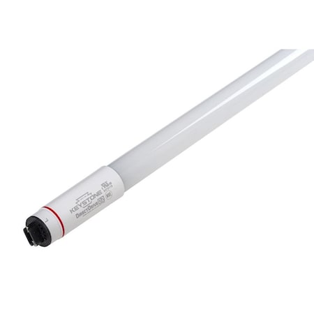 Keystone 40W LED T8 Lamp, 8 long, Glass Coated Construction, R17d HO Base, 4000K, 120-277V Input, Internal Dr KT-LED40T8HO-96GC-840-D2