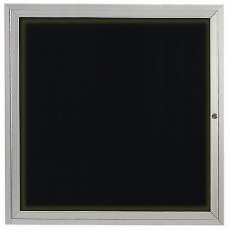 Aarco Illuminated Enclosed Letter Board Directory w/ Clear Satin Anodized Al Frame, 36''Hx36''W 1 Door ADC3636I