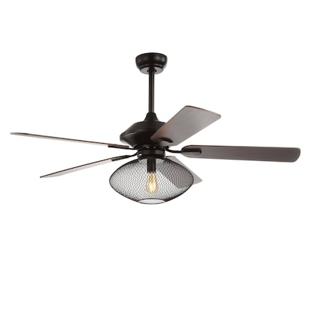 Jonathan Y Clift 52" 1-Light Mid-century LED Ceiling Fan With Remote, Oil Rubbed Bronze JYL9605A