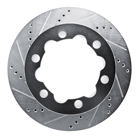 Dynamic Friction Co DFC Brake Rotor - Drilled and Slotted - Silver 631-63134L
