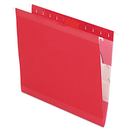 Pendaflex Reinforced Hanging File Folders- Kraft- Letter- Red- 25/Box, 25PK 415215RED