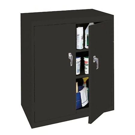 Steel Cabinets Usa Counter Height Storage Cabinet, 42 in H, 36 in W, 18 in D, Charcoal, 2 Shelves ABL-364-C