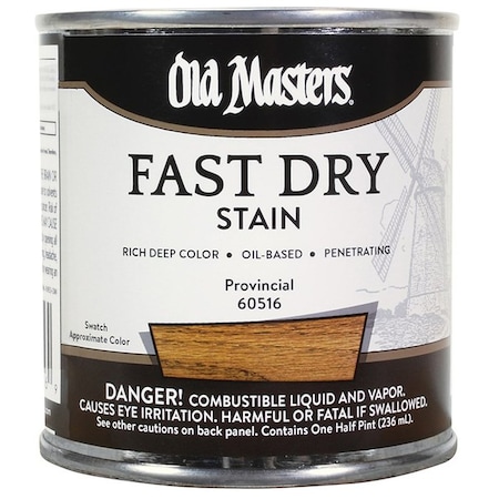Fast Dry Stain 1/2 Pt Old Masters Provincial Interior Oil-Based Wood Stain 60516