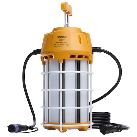 Satco 150W LED Hi-Pro Temp Work Light, 5000K, Corncob Shape, 80 CRI, Orange Finish S13172