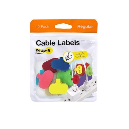 Wrap-It CABLE LABEL ASRTD NYLON, 12PK 412-CL-V-MC
