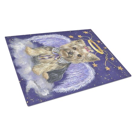 Carolines Treasures Yorkie Christmas Angel Glass Cutting Board - Large PPP3243LCB