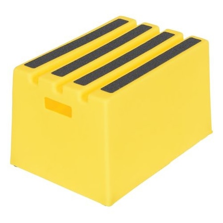 Vestil Polyethylene Step Stool, Yellow, 1 Step, 1 Steps, 11.75 Overall Height, Polyethylene, Yellow VST-1-Y