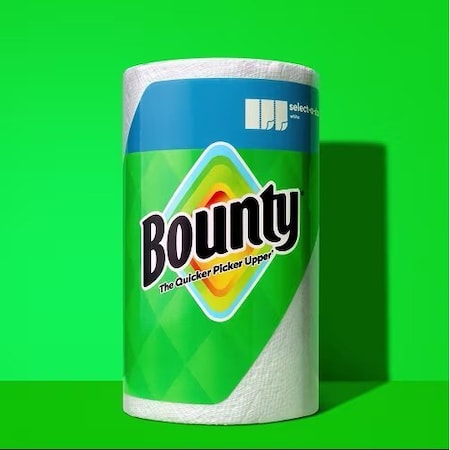 Bounty Double Roll Paper Towels, 108 Sheets, 98 ft, White, 12 PK 11093