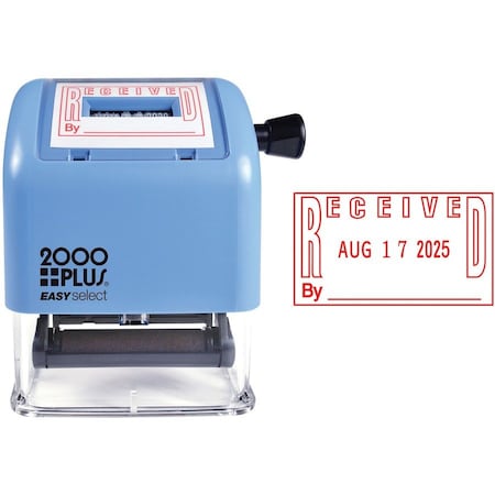 2000 Plus Received Date Stamper, Red 011092