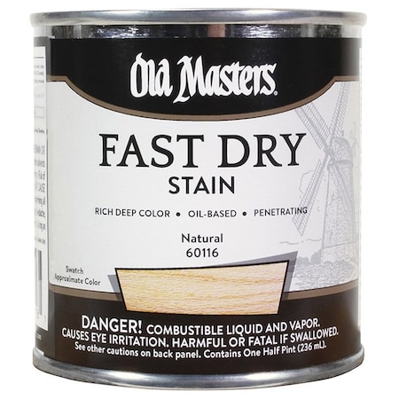 Fast Dry Stain 1/2 Pt Old Masters Natural Interior Oil-Based Wood Stain 60116