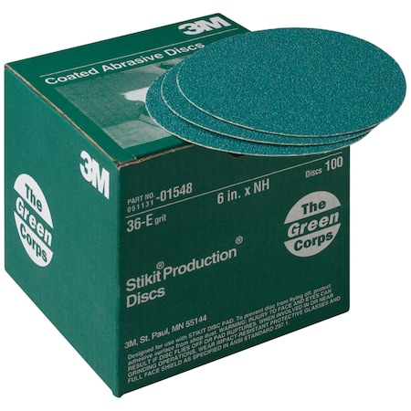3M 6 in Dia, 600Z, Ceramic Aluminum Oxide, 36 Grit 252U