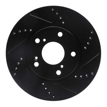 Dynamic Friction Co DFC Brake Rotor - Drilled and Slotted - Black 633-59061R