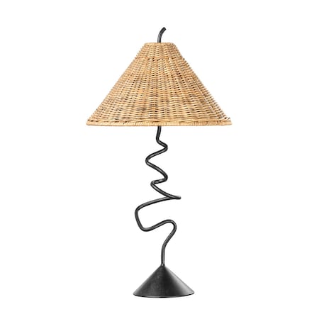 Troy Lighting Alaric 1 Light Table Lamp 14.25 In. Forged Iron PTL1026-FOR