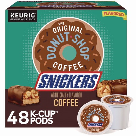 The Original Donut Shop SNICKERS Flavored Coffee K-Cups, 48PK 5000373541