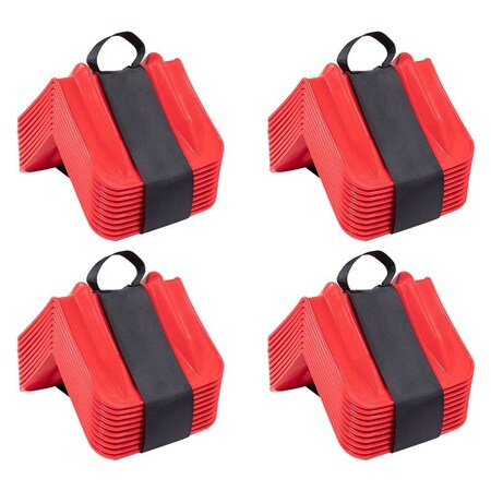 Mytee Products 40PK 8inx10in Red V Corner Edge Protectors w/ Carry Case & & Webbing Handle, 4PK PCPVB12R-10Wx4