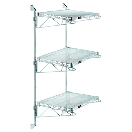 Quantum Storage Systems 54in POST WALL MOUNT CANTILEVER KIT 24x54 CHROME WC54-CB2454C
